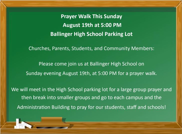 2018 Back To School Prayer Walk